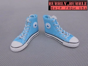 Sneakers 1/6 All Star BLU per Hot Toys 12" PHICEN Worldbox Figura Maschile ☆USA☆ - Foto 1 di 2