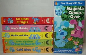 BLUE'S CLUES LOT OF 6 VHS TAPES NICKELODEON MAGENTA BIRTHDAY RHYTHM - Bild 1 von 11