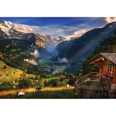 TREFL Puzzle Premium Plus Photo Odyssey: Lauterbrunnen, Schweiz 1000 Teile