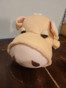 HugFun Pig Plush Stuffed Laying Sleepy Oinky Noise Snorting Toy Big Nose Hug Fun - Picture 1 of 9