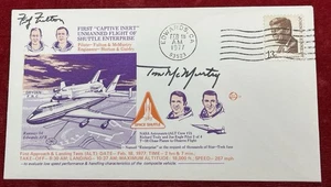 1977 NASA EDWARDS SPACE SHUTTLE ENTERPRISE ALT FITZ FULTON McMURTRY SIGNED COVER - Picture 1 of 10