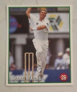 Shane Warne 97/98 Cricket ACB collectable Sticker Test Match Early Days No.26 - Picture 1 of 1