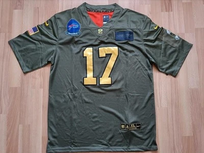 Buffalo Bills Josh Allen Gold Special Salute to Service Football NFL Trikot