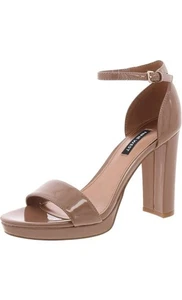 Nine West Elope Damen-Plateau-Heels Metallic-Prägung beige 6 Medium (B, M) - Bild 1 von 3