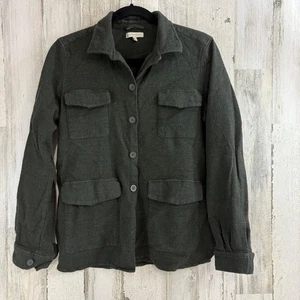 Ann Mashburn Gr. M grün Wollmischung Tweed Hemd Jacke Shacket - Bild 1 von 11