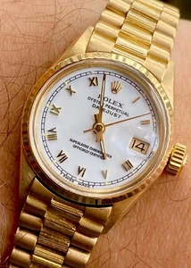 Rolex DateJust President Women’s Watch 25mm 18K Gold 58 Grs. Automatic Ref. 6517 - Picture 1 of 23