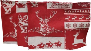 Set 3 tovagliette arazzo (13"x17")TEMA NATALE, RENNE, BABBO NATALE E FIOCCHI DI NEVE - Foto 1 di 22