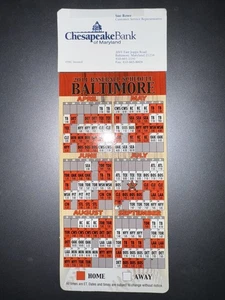 2011 BALTIMORE ORIOLES MLB BASEBALL MAGNET SPIELPLAN - CHESAPEAKE BANK - Bild 1 von 1