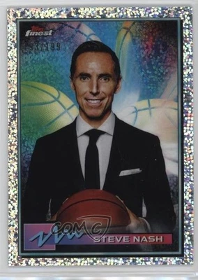 2021 Topps Finest Speckle Refractor /199 Steve Nash #38 HOF - Image 1 of 2
