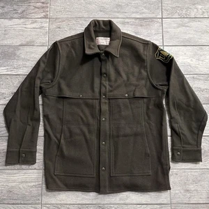 Vintage Filson Mackinaw Wool Cape Coat Jacket Mens L/XL Button Up Cruiser 95 - Picture 1 of 7