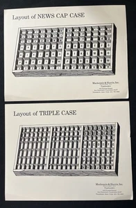 Mackenzie & Harris Type Case Layout Charts Vintage Letterpress Printing Ephemera - Picture 1 of 3