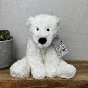 Jellycat Medium Perry Polar Bear - White Polar Bear Beanie Soft Toy 8” (#2) - Picture 1 of 15