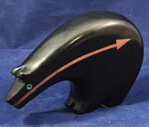 1985 Vintage Kenneth Yazzie Navajo 4" Bear Fetish Native American Hand Carved - Picture 1 of 11