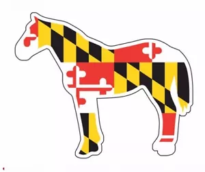 Pegatina Maryland Standing Horse NUEVA envío rápido gratuito - Imagen 1 de 4