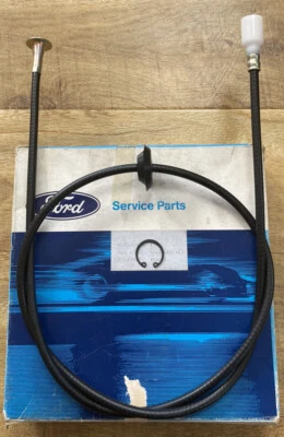 Ford Mk1 Mk2 Escort Standard Size Speedo Cable With Grommet & Fitting Clip RHD - Image 1 of 2