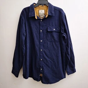 Legendäres Whitetails Hemd Herren Large Tall Blau Flanell Knopfleiste Langarm Oberteil - Bild 1 von 6