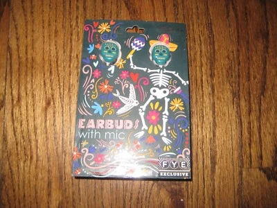 Gabba Goods Earbud with Mic Skeleton Day of the Dead FYE exclusive! Halloween - Image 1 of 2