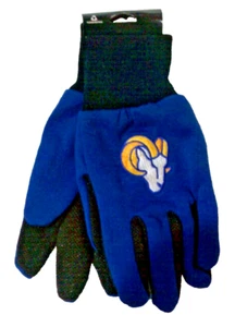 Guantes de trabajo utilitarios con logotipo alternativo de la NFL Los Angeles Rams azules con palma negra de FOCO - Imagen 1 de 1