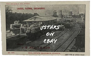 1912 ECHUCA, VICTORIA, AUSTRALIA, ECHUCA WHARF J.S. KELLY REAL ESTATE POSTCARD - Picture 1 of 2