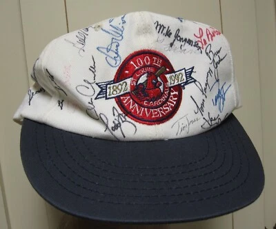 St. Louis Cardinals 100th Annv. Hat Signed-1892-1992, Torre, Smith, Brock, Buck - Image 1 of 4
