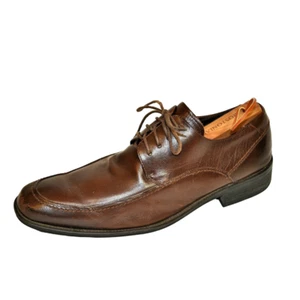 Mens Via Spiga Shoes 9.5M Dempsey Brown Leather Pointed toe Oxford Dress Casual - Picture 1 of 4
