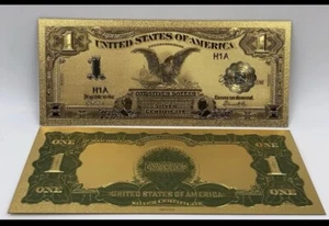 💎 MINT 💎1899 GOLD Black Eagle Rep*Banknote W/Protective Sleeve GEM Condition💵 - Picture 1 of 1
