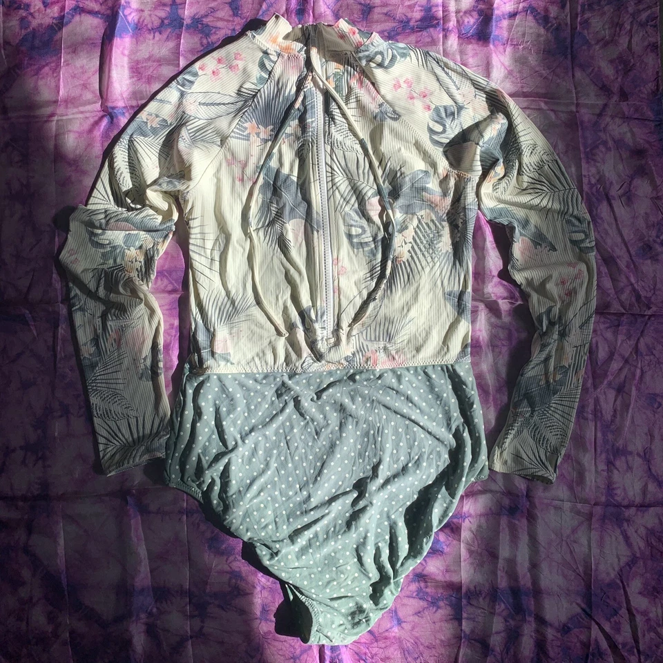 Traje de surf Rip Curl multicolor tropical lunares manga larga Foto 1 de 4