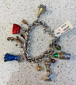 NEW! w Tag Silver Brighton Retired Celebration Party Bracelet Charms Dress Shoe - Picture 1 of 6