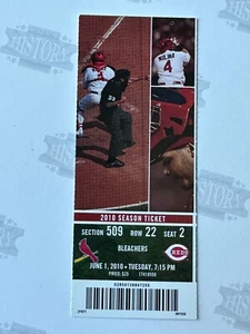 2010 Cincinnati Reds at St Louis Cardinals Ticket 6/1/10 Rolen 2 Home Runs - Picture 1 of 1