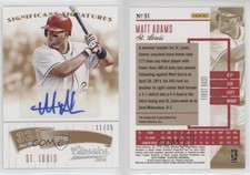 2014 Panini Classics Significant Signatures Gold /25 Matt Adams #51 Auto