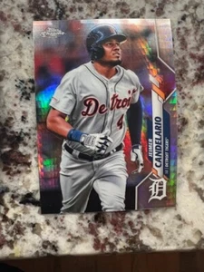 Tarjeta refractor prisma cromado Topps 2020 Detroit Tigers Jeimer Candelario #19 - Imagen 1 de 1