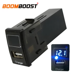 Fit For ISUZU Car 2.1A USB Socket Voltmeter Power Adapter Charger Smartphone - Picture 1 of 15