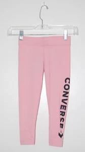 NWT Converse Little Girls Coastal Pink Logo Full Length Leggings sz 6 - Picture 1 of 5