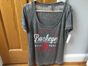 NEW Ohio State Buckeyes Women’s J America Brand T-Shirt Charcoal Size XL NWT $40 - Picture 1 of 2