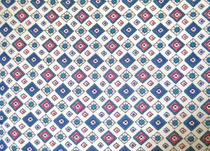 Vintage Geometric Border Rayon Fabric - Picture 1 of 5