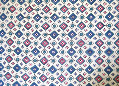 Vintage Geometric Border Rayon Fabric - Image 1 of 4