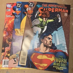 Adventures Of Superman 521 522 666 ~ Nice Shape! Nic Cage Hair! Simonson Busiek - Picture 1 of 7
