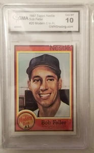 1987 Topps Nestle Bob Feller #20 Modern ERA AL GMA 10 Gem-MT HOF '62 Cleveland - Picture 1 of 5
