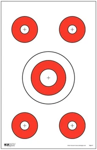 EZ2C Targets Style 3 Targets,11x17in,Red and Black Ink,Pack of 25 EZ2C003 - Imagen 1 de 1