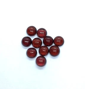 Piedra preciosa suelta natural AAA con respaldo plano redondo granate rojo para hacer todas las joyas - Imagen 1 de 24