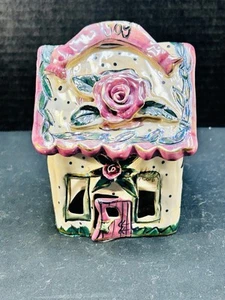 Blue Sky Corporation Rose Joy House Tea Light Clayworks 2002 Heather Goldminc - Picture 1 of 7