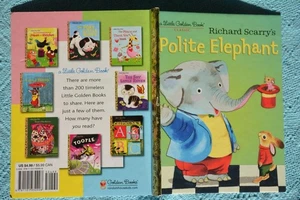 LITTLE GOLDEN BOOK: R. Scarry's Polite Elephant. Random House NEW 8 BOOK BACK - Bild 1 von 1