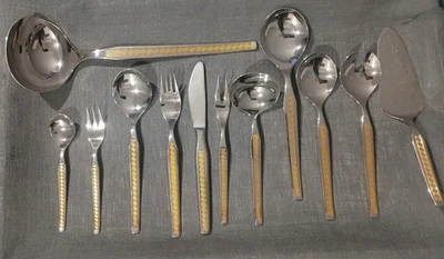 Besteckset Prinz Solingen Neosil Golden Mäander Für 6 Personen 37-teilig - Bild 1 von 4