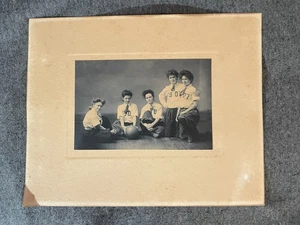 Antique 1907 Girl's Women's Basketball Team Photo Photograph 4" x 6" - Picture 1 of 2