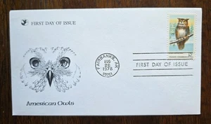 US FDC # 1763 American Owls 1978. - Picture 1 of 6