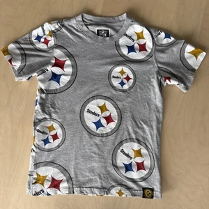 Youth Medium 10-12 Steelers Logo All Over Print T-shirt - Picture 1 of 3