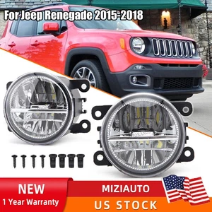 Luz antiniebla LED transparente luz de conducción con bombillas para Jeep Renegade 2015-2018 - Imagen 1 de 14