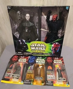 Hasbro Star Wars Power of Jedi Sith Lords Darth Vader Darth Maul Figure Set Lot - Picture 1 of 17