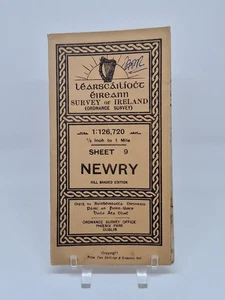 Ordnance Survey of Ireland - Sheet 9 NEWRY: 1918 Hill Shaded Edition Large Scale - Picture 1 of 11