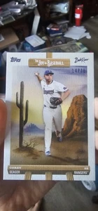 2025 Topps Bob Ross Joy of Baseball Corey Seager Easel #/75 Texas Rangers - Picture 1 of 2